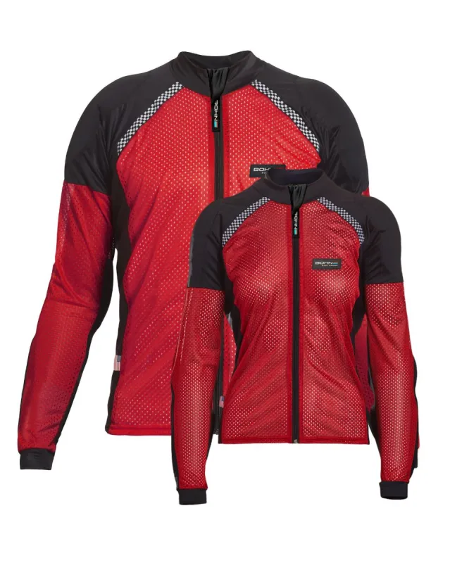 Airtex™ Armored Motorcycle Shirt - Red made by Bohn Armor
