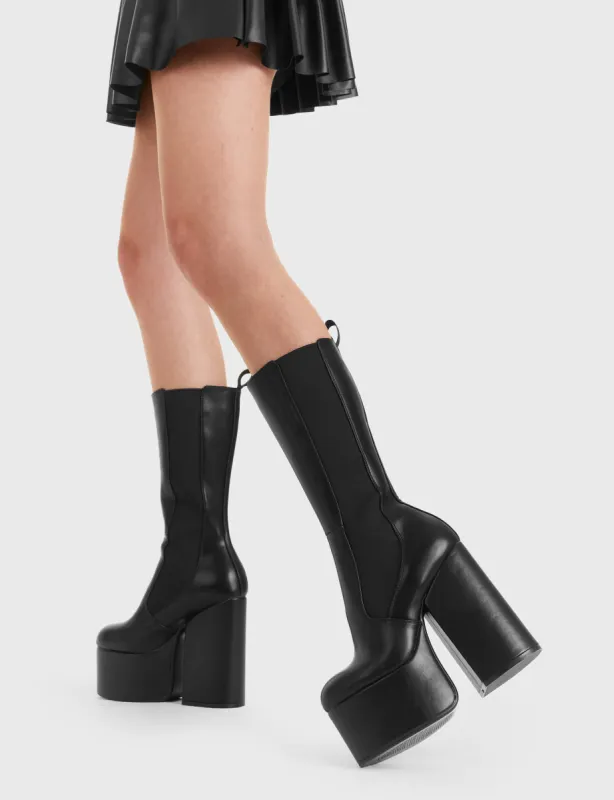 Intrusion Platform Calf Boots sold by Lamoda