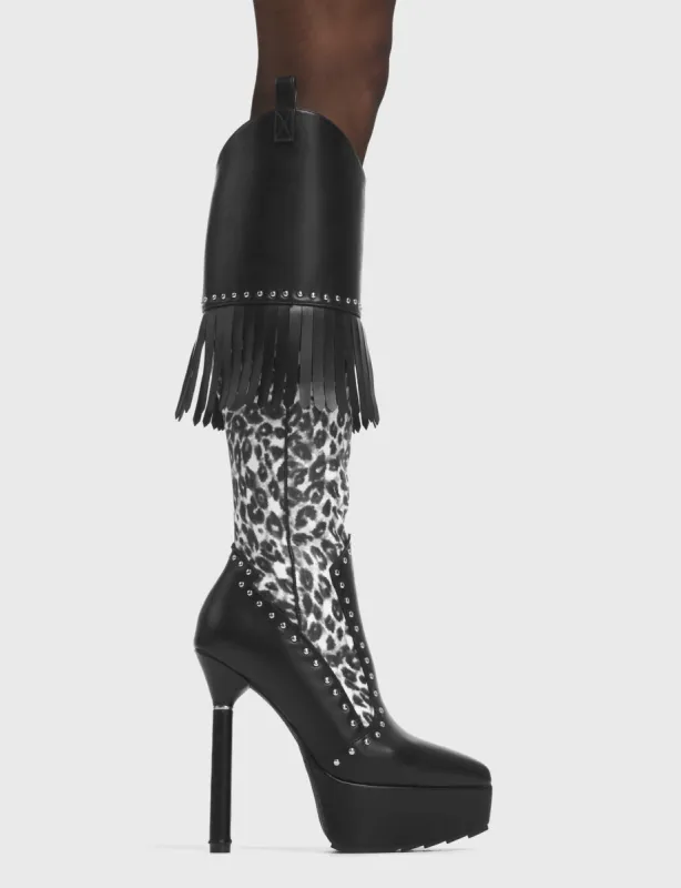 My Priority Platform Knee High Boots made by Lamoda