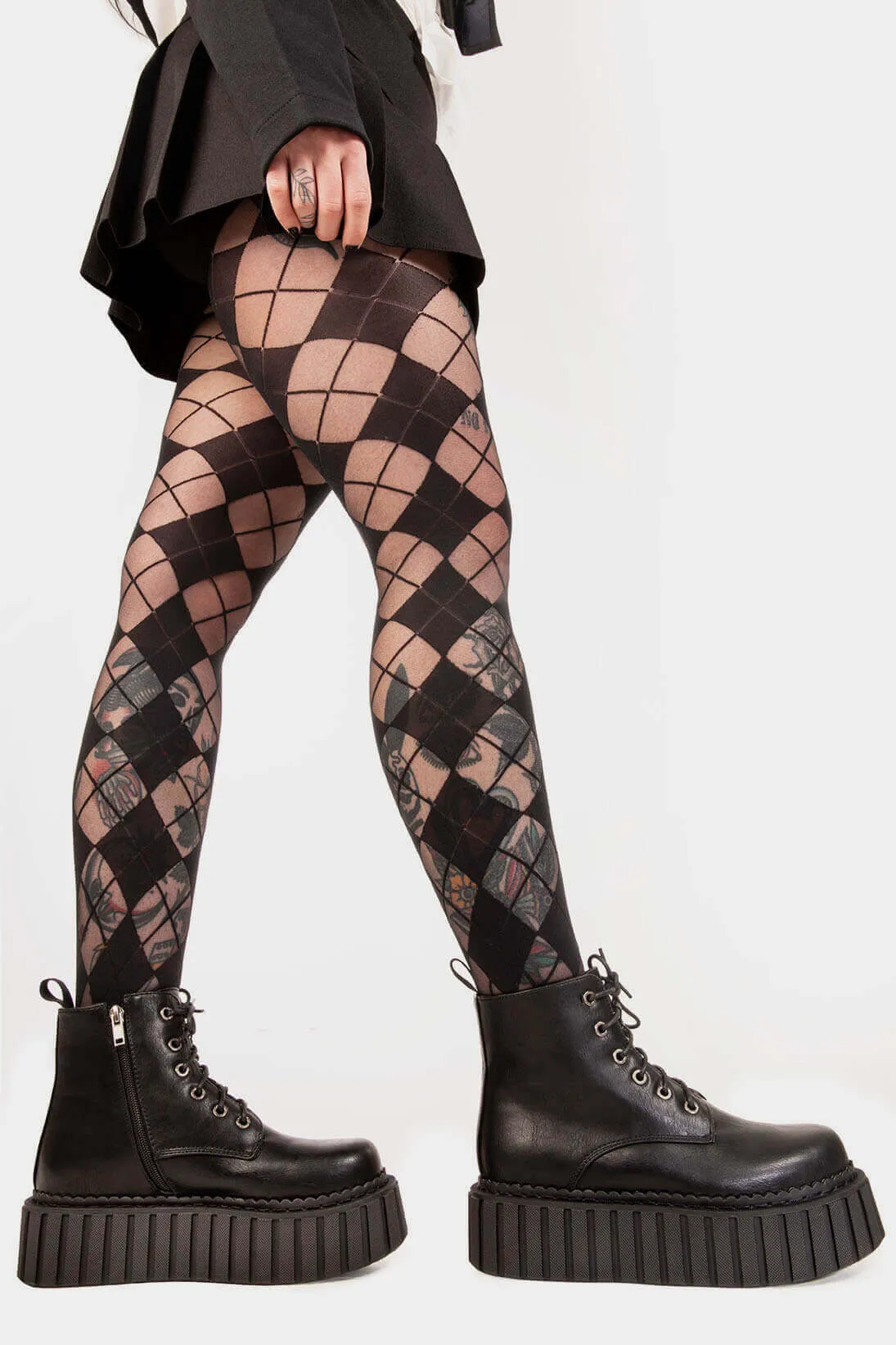 Lamoda Back 2 The Future Chunky Creeper Boots Black PU Platform Ankle sold by Lamoda product image thumbnail 2