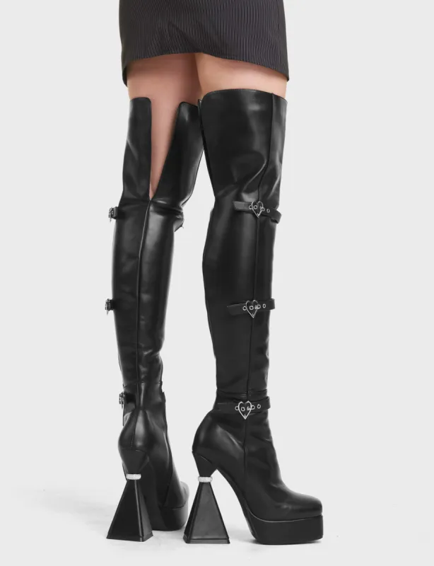 Fantasy Platform Thigh High Boots sold by Lamoda