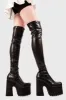 Not Ready Wide Calf Chunky Platform Thigh High Boots sold by Lamoda