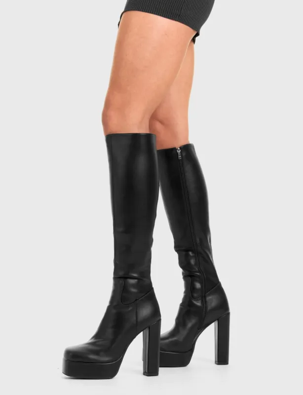 Game Player Platform Knee High Boots sold by Lamoda