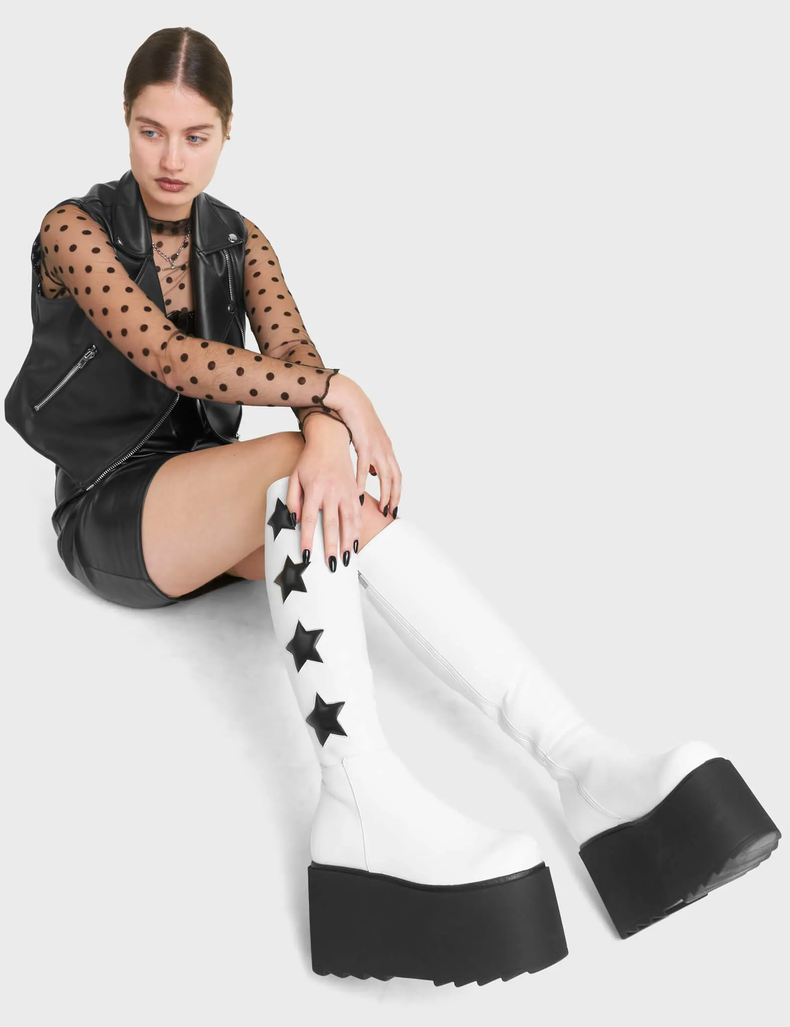 Extraterrestrial Platform Knee High Boots sold by Lamoda product image thumbnail 4