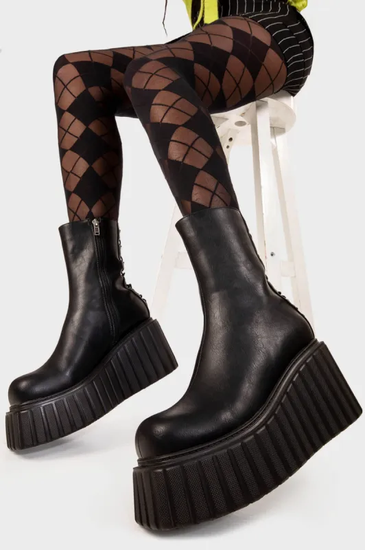 Say My Name Chunky Ankle Creeper Boots sold by Lamoda