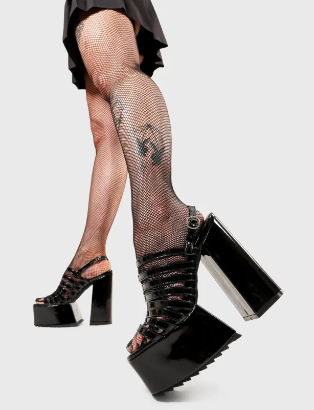 Out With A Bang Platform Sandals sold by Lamoda