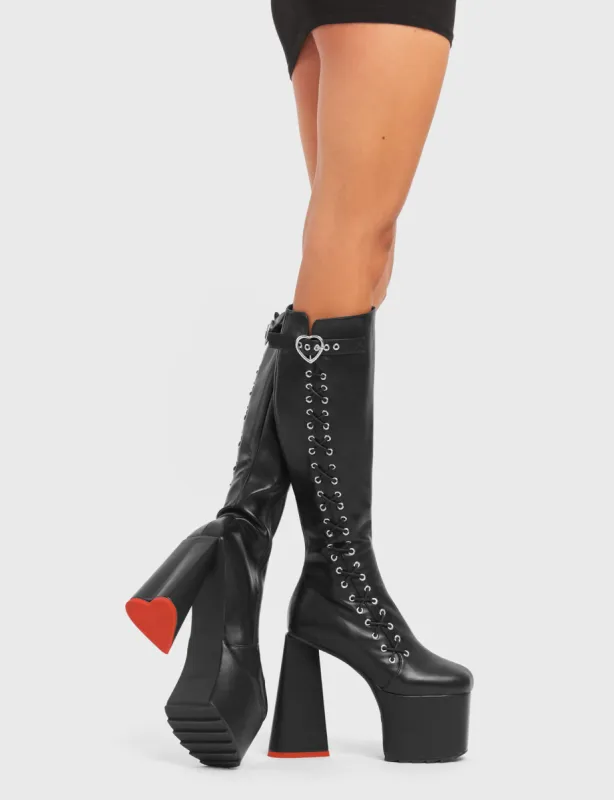 Passion Platform Knee High Boots sold by Lamoda