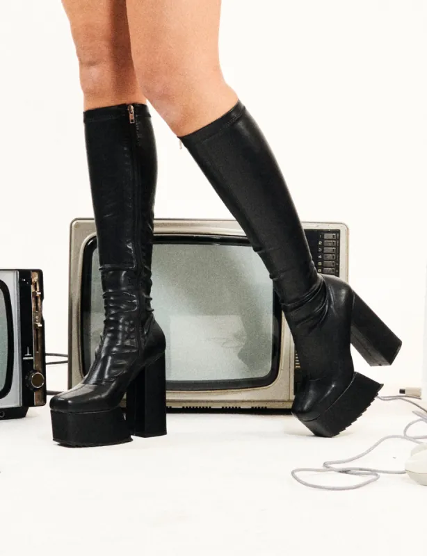 Return The Favour Platform Knee High Boots sold by Lamoda