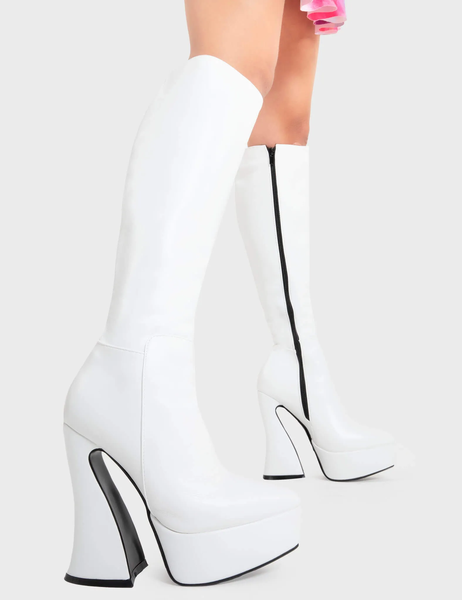 Money Moves Platform Knee High Boots sold by Lamoda