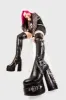 Scream Platform Thigh High Boots sold by Lamoda