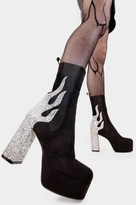 Apparent Lies Platform Calf Boots sold by Lamoda