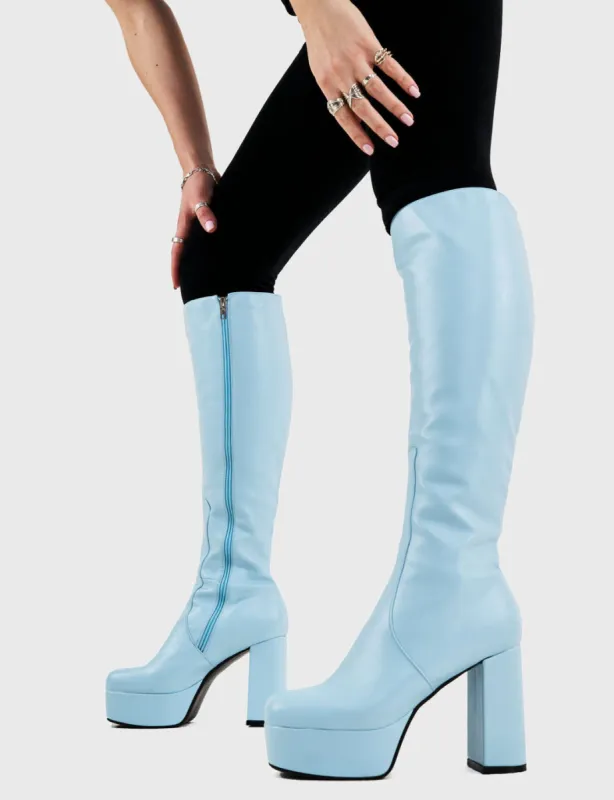 Whatta Showdown Platform Knee High Boots sold by Lamoda