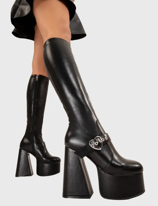 Walk With Love Platform Knee High Boots sold by Lamoda