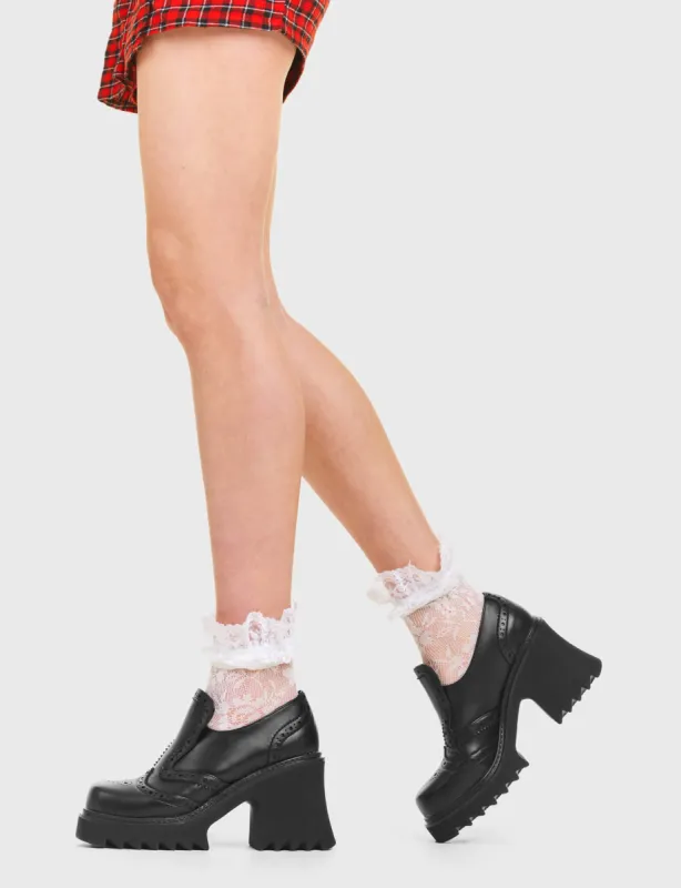 Lamoda Good Evening Black Chunky Platform Shoes Classic Comfortable Stylish sold by Lamoda