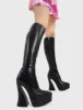 Money Moves Platform Knee High Boots sold by Lamoda