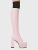 Whatta Showdown Platform Knee High Boots sold by Lamoda