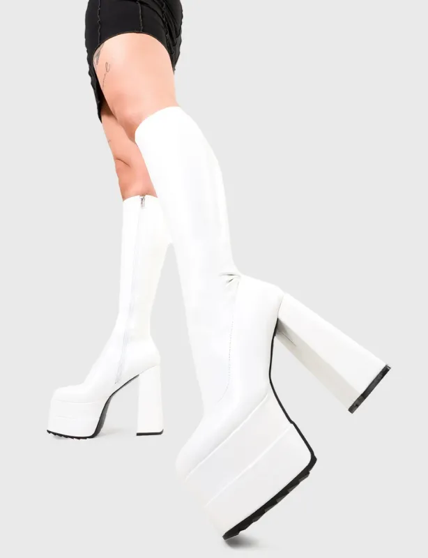 Bad Gurl Wide Calf Platform Knee High Boots sold by Lamoda