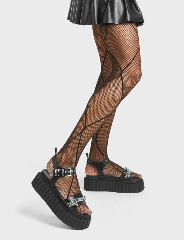 Convincing Chunky Platform Creeper Sandals sold by Lamoda