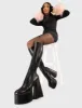 Hate You Wide Calf Platform Knee High Boots sold by Lamoda