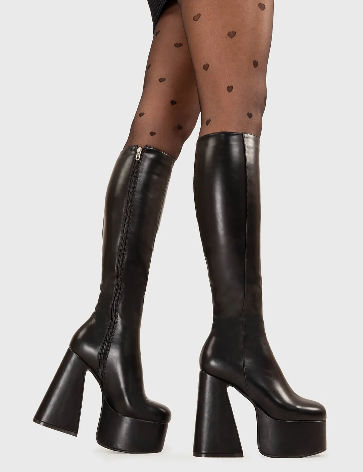 Hate You Wide Calf Platform Knee High Boots sold by Lamoda product image thumbnail 3