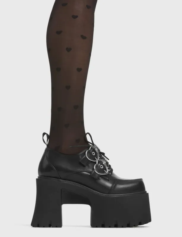 Open Heart Chunky Platform Shoes sold by Lamoda