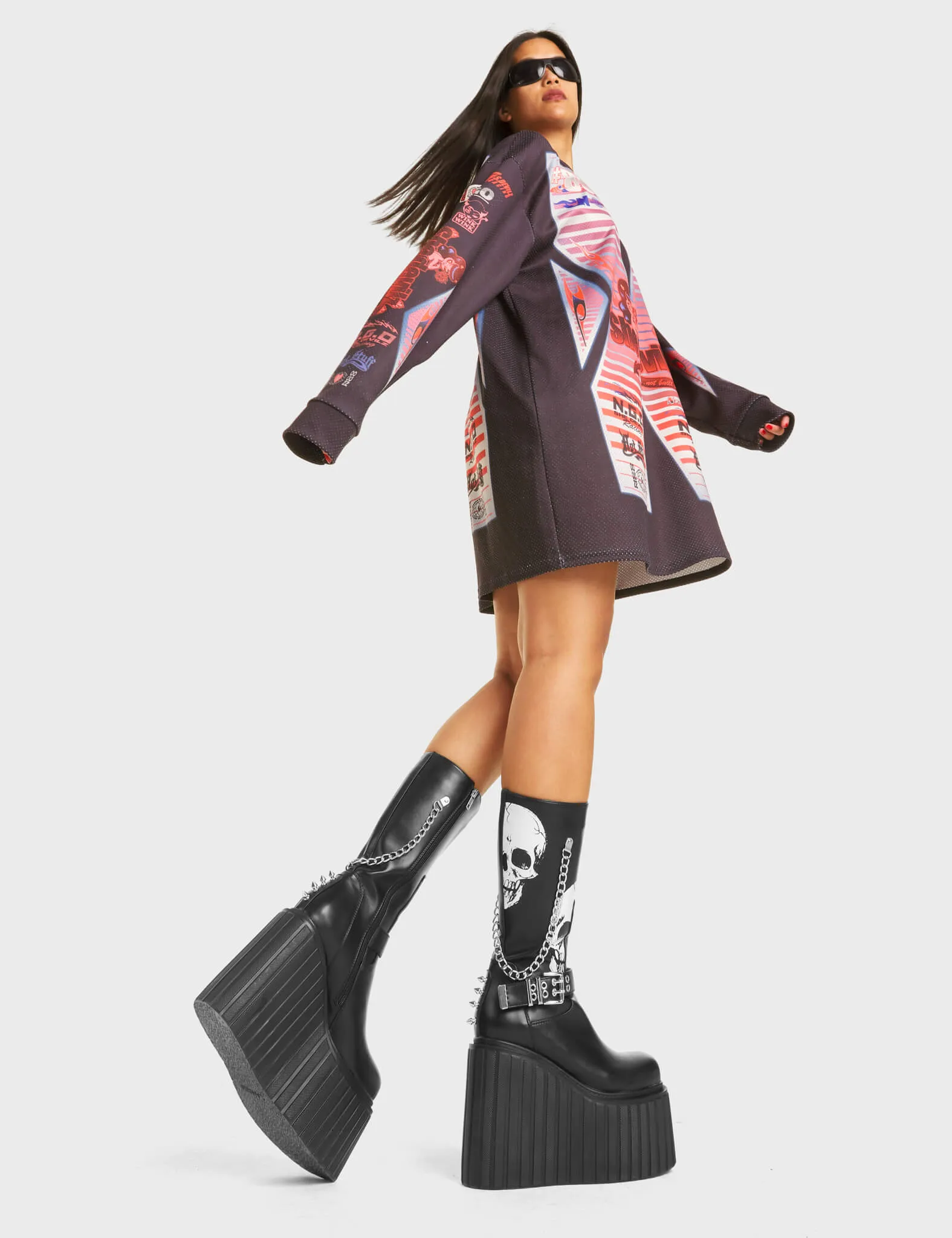 Mayhem Chunky Platform Knee High Boots sold by Lamoda product image thumbnail 3
