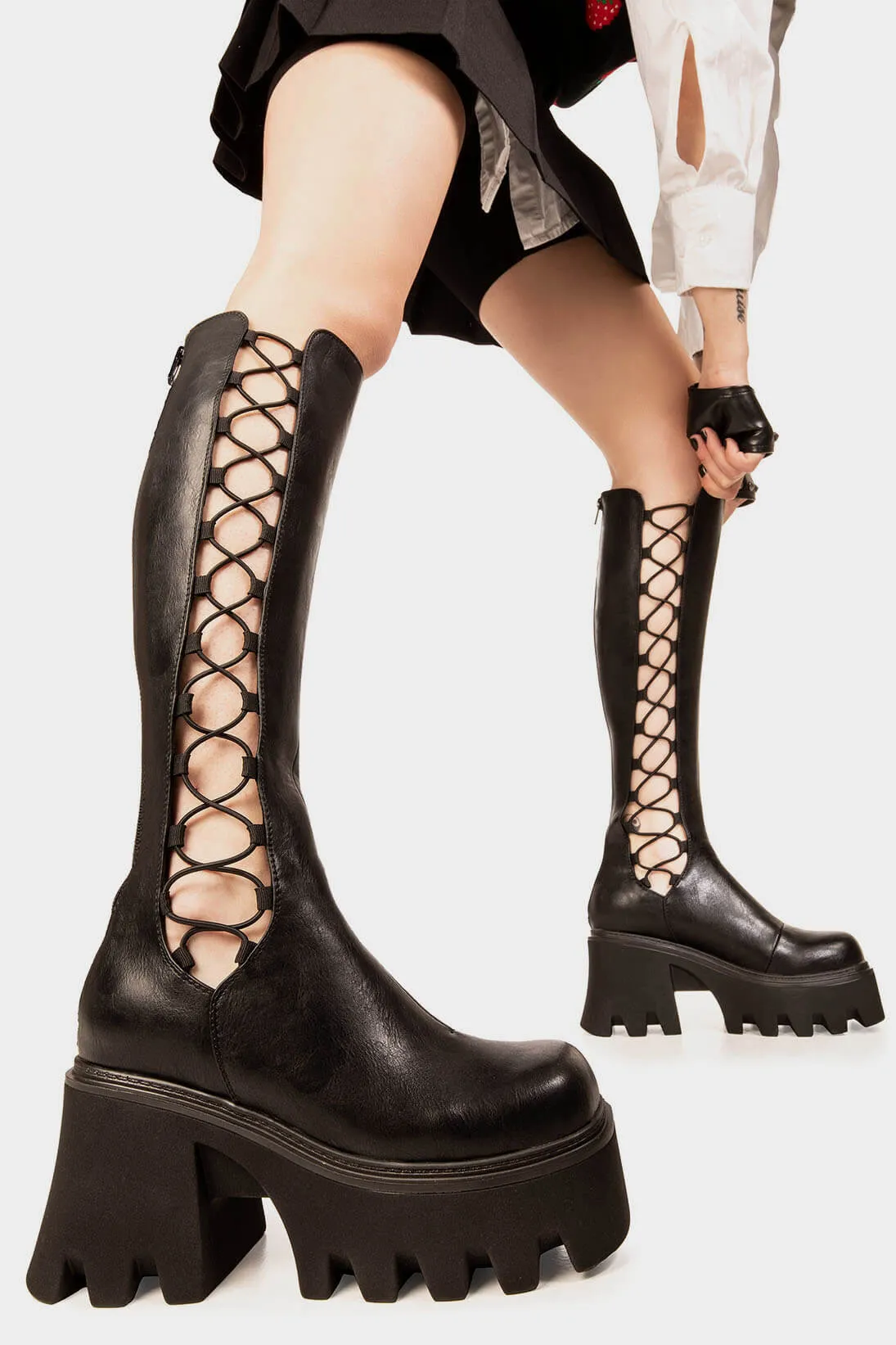 Misery Business Chunky Platform Knee High Boots sold by Lamoda product image thumbnail 2