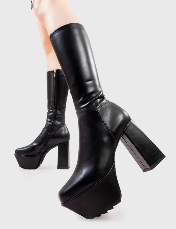 Who Cares Platform Calf Boots sold by Lamoda