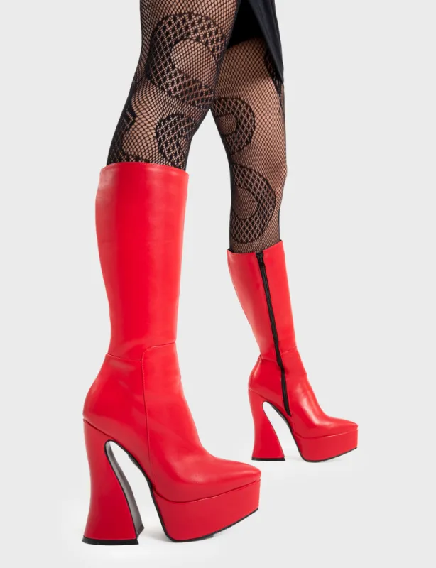Sketchy Platform Calf Boots sold by Lamoda