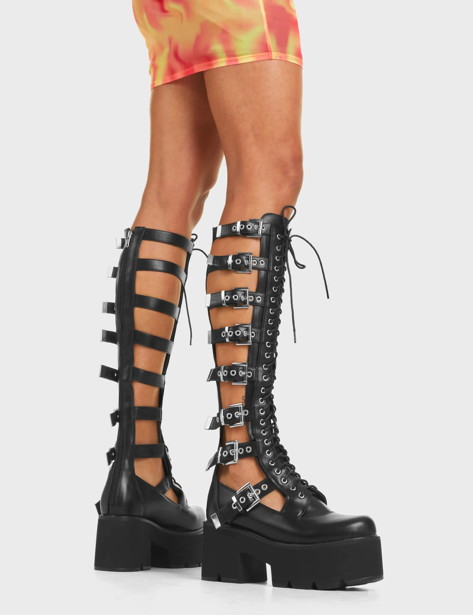 Peakaboo Chunky Platform Knee High Boots sold by Lamoda product image thumbnail 2