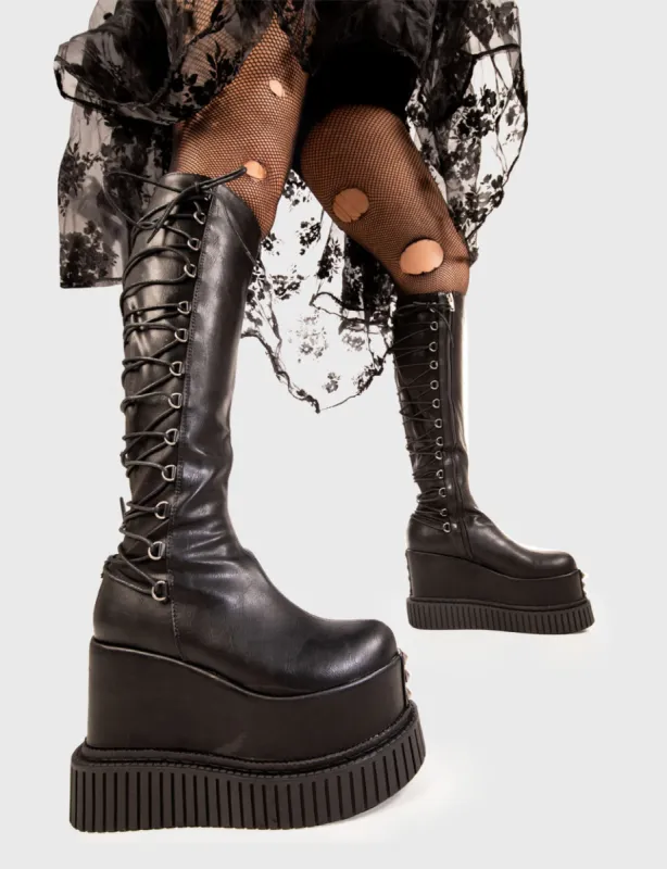 Ever Lasting Light Chunky Platform Knee High Boots sold by Lamoda