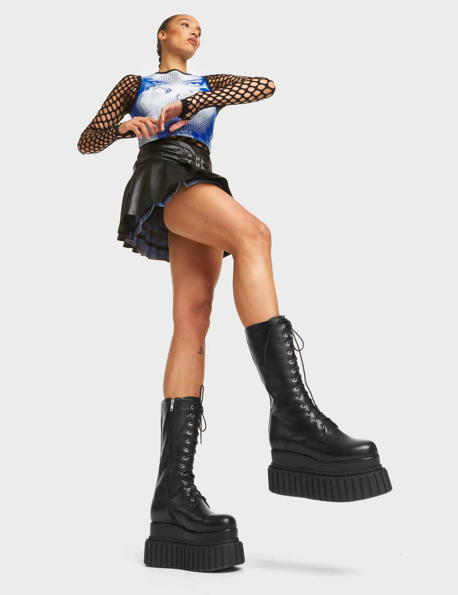 Rock Out Chunky Platform Ceeper Calf Boots sold by Lamoda product image thumbnail 3