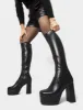 Whatta Showdown Wide Calf Platform Knee High Boots sold by Lamoda
