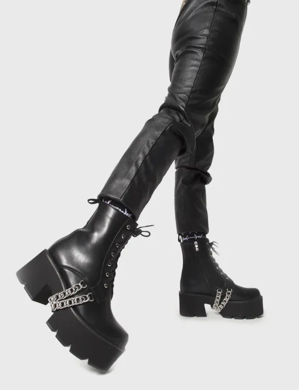 Trapped Chunky Platform Ankle Boots sold by Lamoda