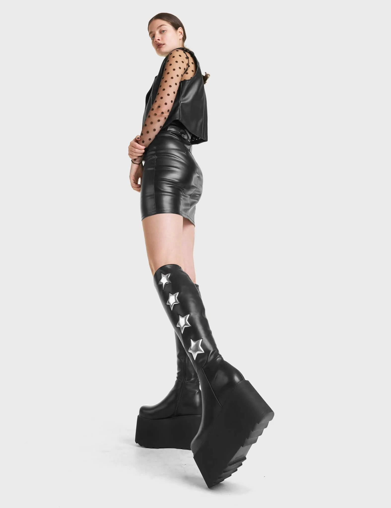 Extraterrestrial Platform Knee High Boots sold by Lamoda product image thumbnail 2
