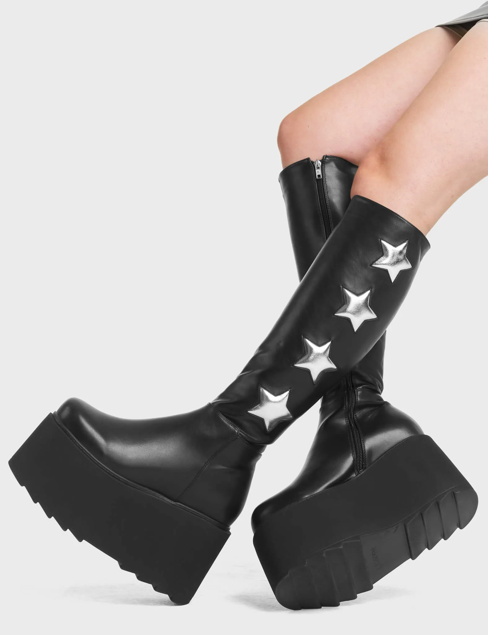 Extraterrestrial Platform Knee High Boots sold by Lamoda