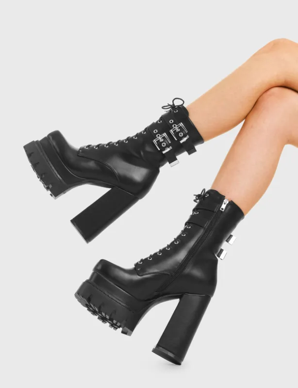 Wannabe Platform Ankle Boots sold by Lamoda
