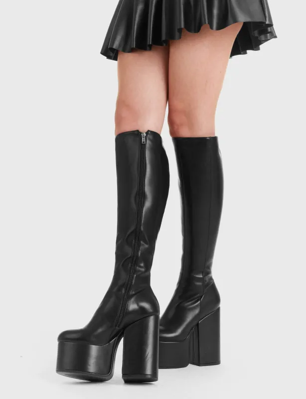 Concert Platform Knee High Boots sold by Lamoda