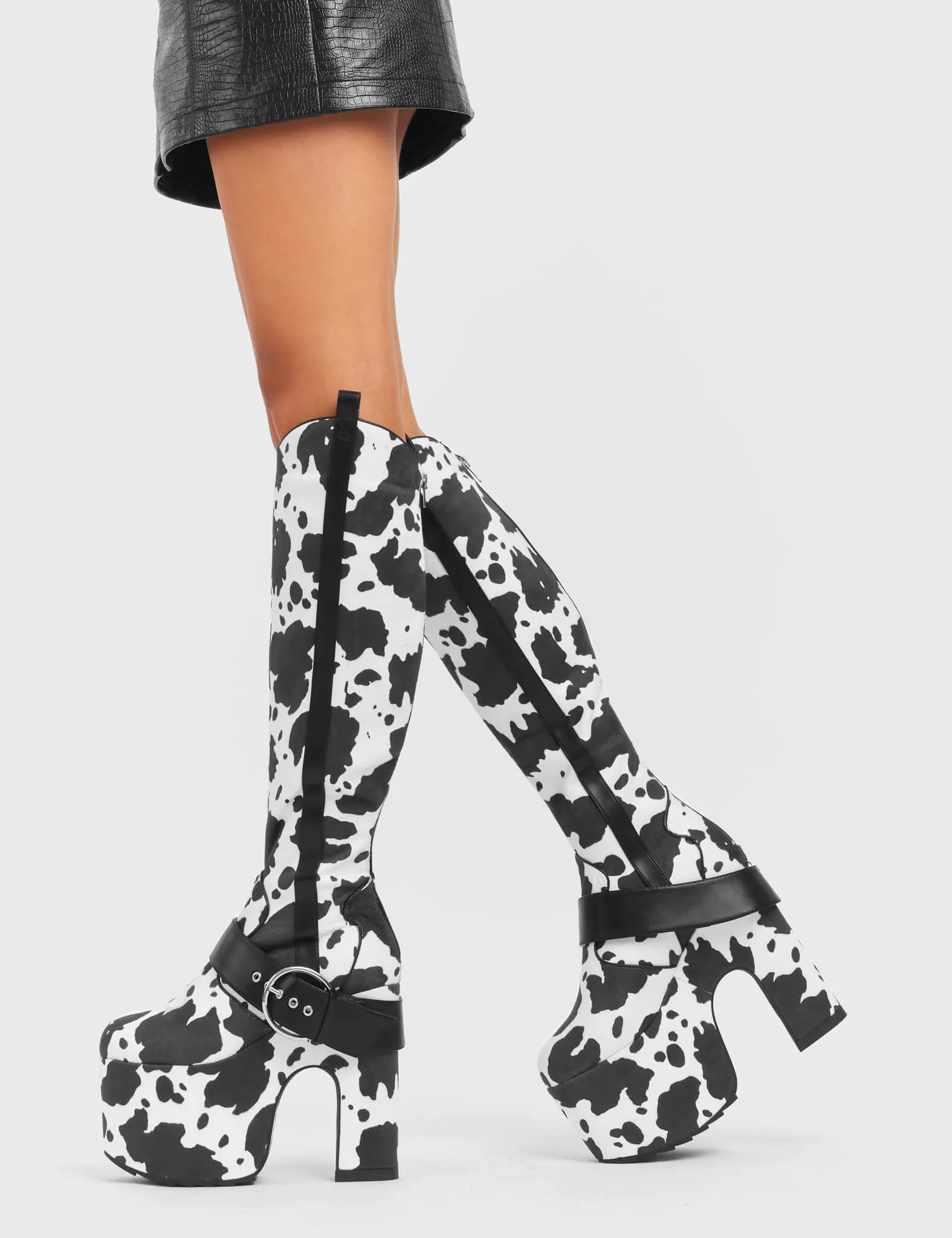 Rhinestone Cowboy Chunky Platform Knee High Boots sold by Lamoda product image thumbnail 3