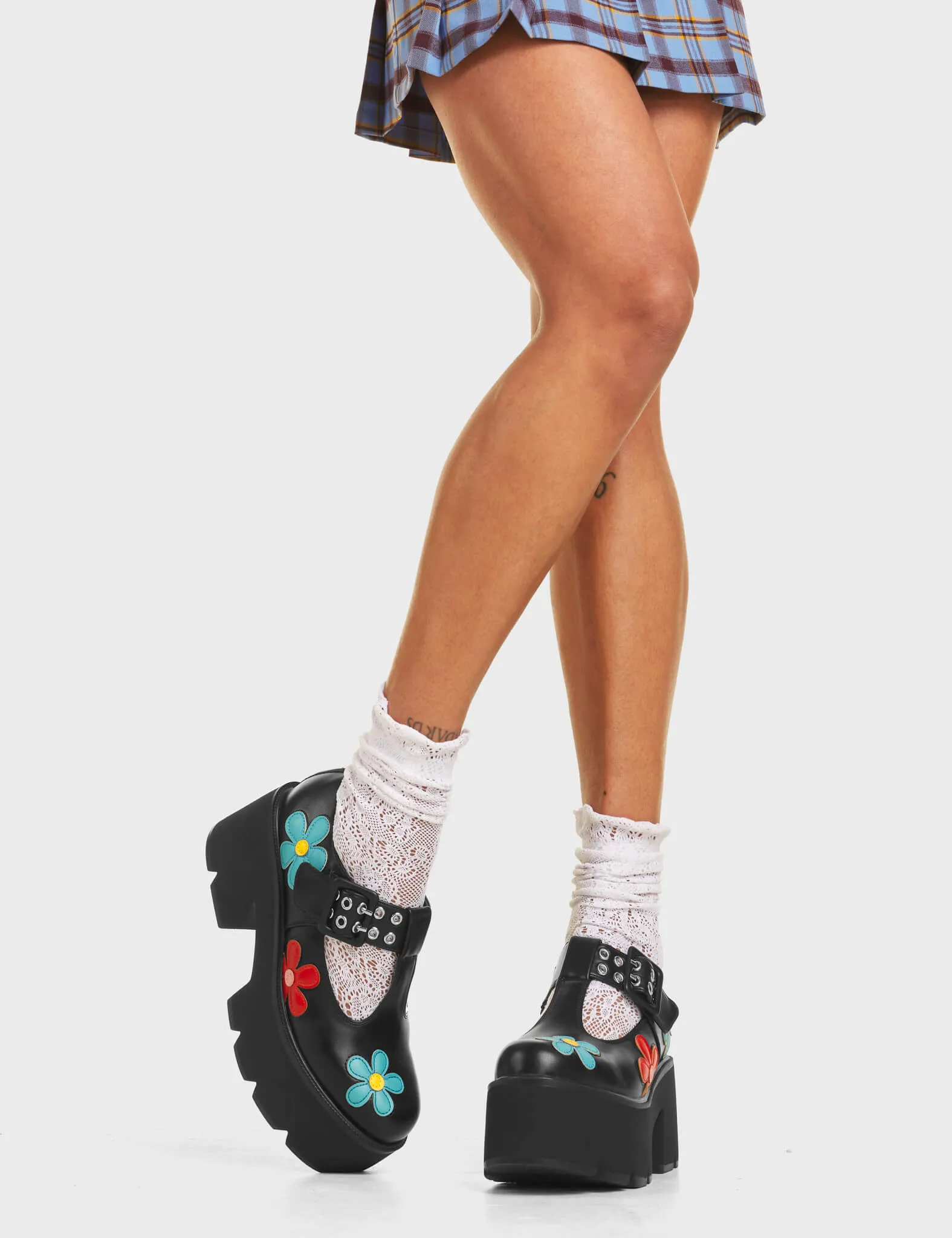 Lamoda Watch Me Chunky Mary Jane Shoes Black/Flower Trendy Comfort sold by Lamoda product image thumbnail 2