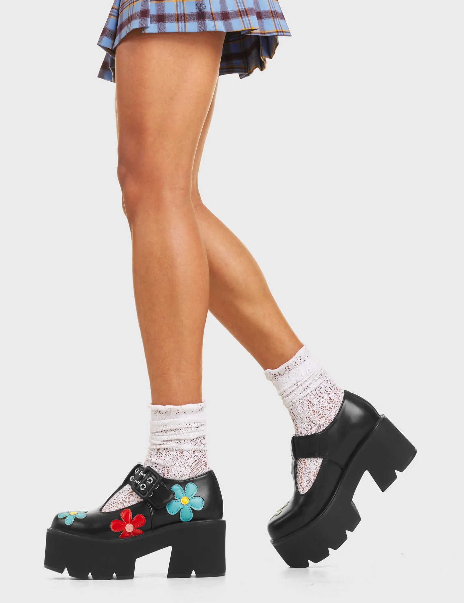 Lamoda Watch Me Chunky Mary Jane Shoes Black/Flower Trendy Comfort sold by Lamoda product image thumbnail 4