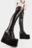 Don't Fold Chunky Platform Thigh High Boots sold by Lamoda