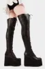 Don't Fold Chunky Platform Thigh High Boots sold by Lamoda