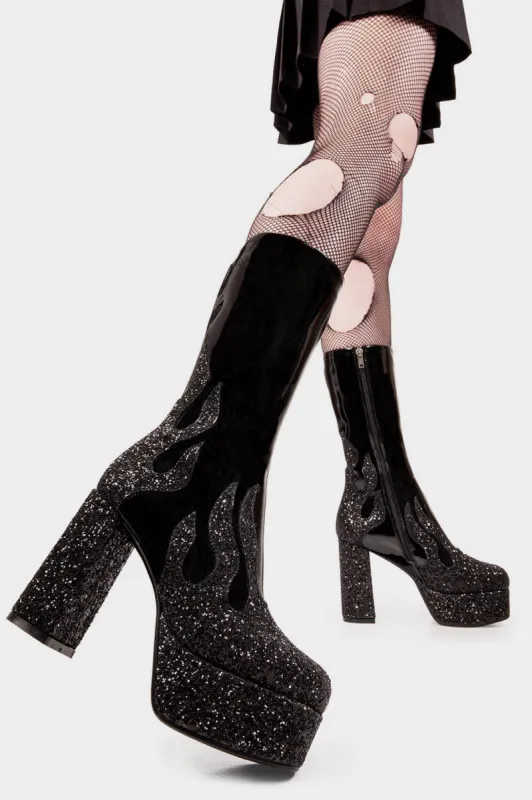 Miami Platform Calf Boots sold by Lamoda