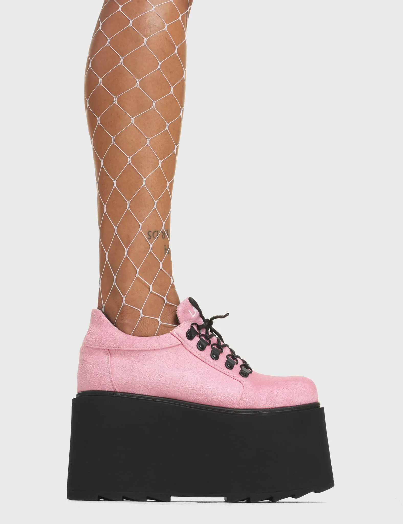 Lamoda Touch The Sky Black Suede Platform Heels Trendy Stylish Fashion sold by Lamoda