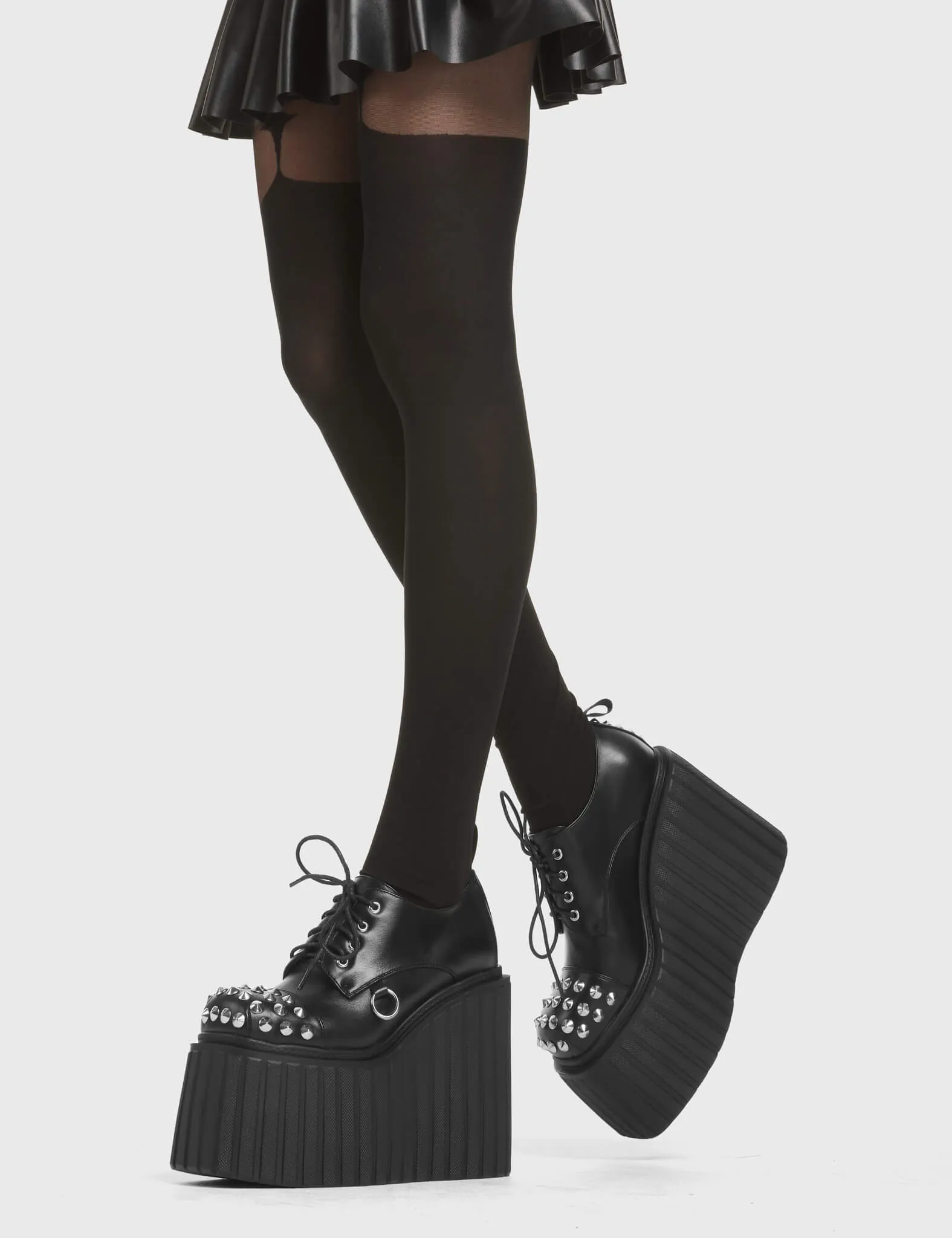 Lamoda Quiet Down Black PU Chic Urban Ankle Boots Street Style Fashion sold by Lamoda product image thumbnail 2