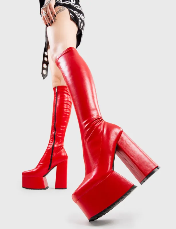 Return The Favour Platform Knee High Boots sold by Lamoda