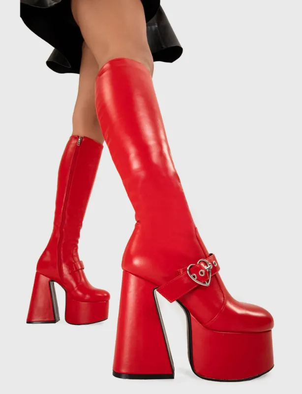 Walk With Love Platform Knee High Boots sold by Lamoda