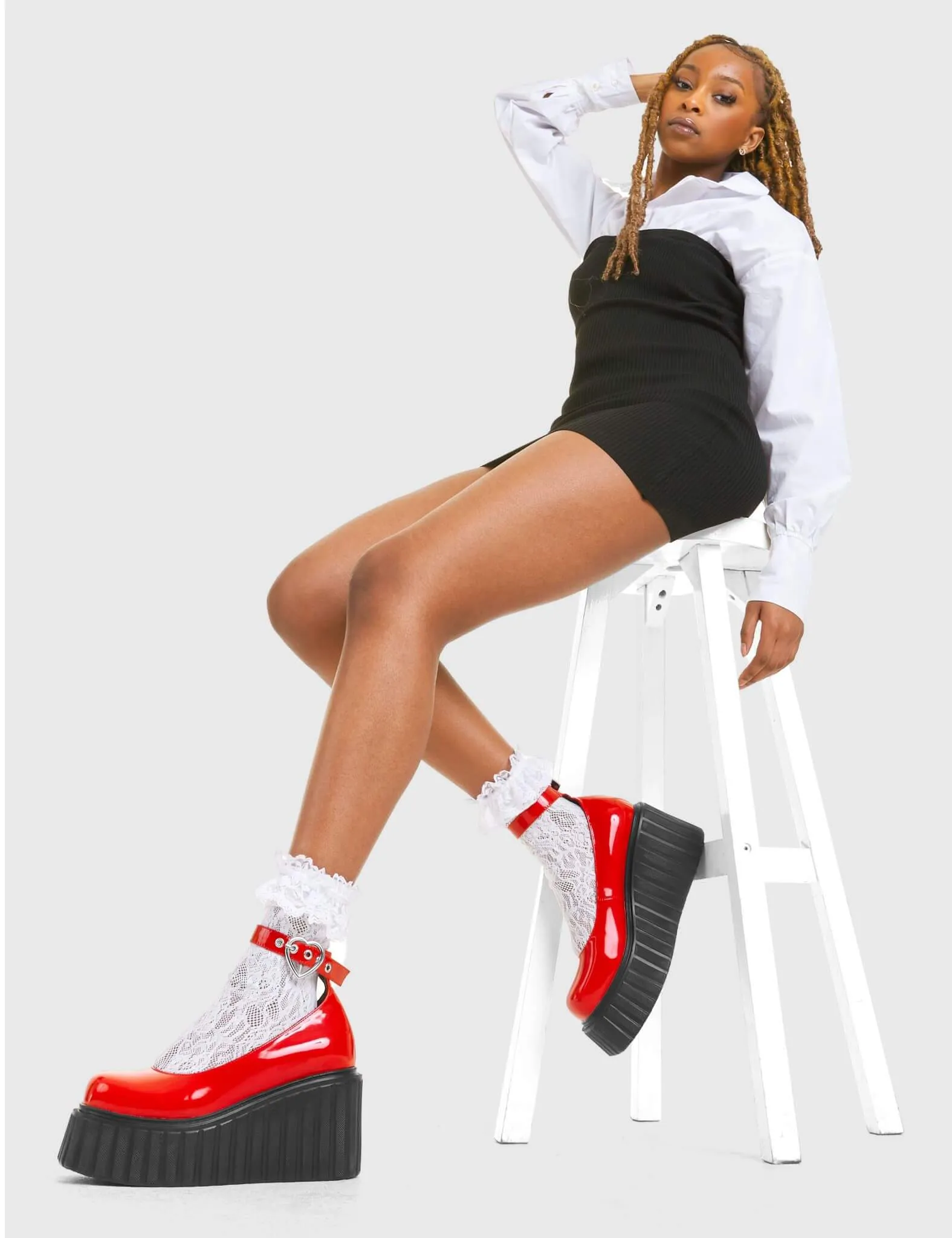 Can't Stop Chunky Platform Creeper Shoes sold by Lamoda product image thumbnail 2