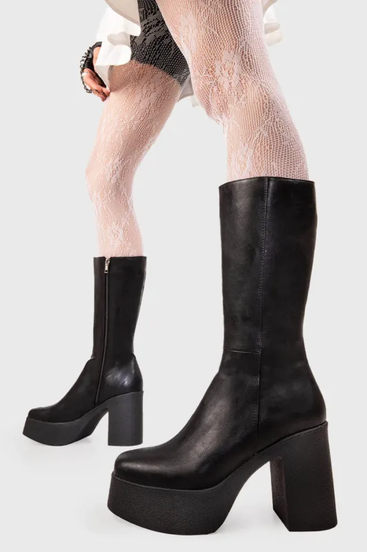 Holler Back Platform Wide Calf Boots sold by Lamoda